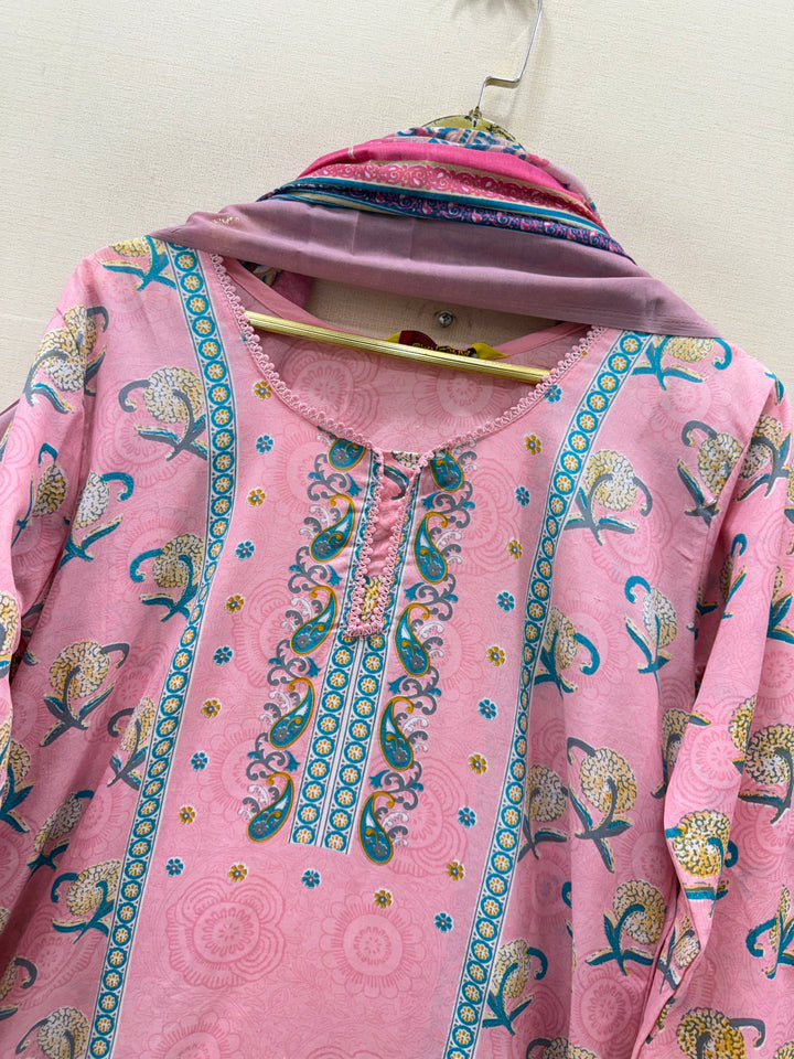 Semi Cotton printed Suits