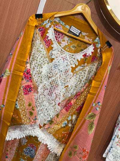 Pakistani patch work suit 2519
