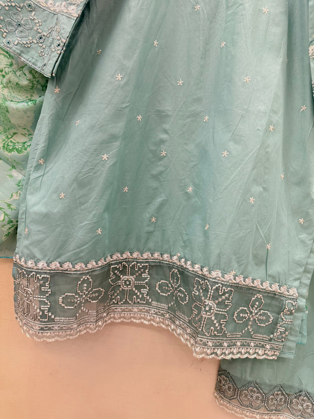 Cotton embroidered suits