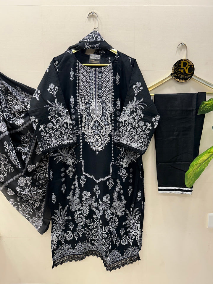 Semi Cotton embroidered suits