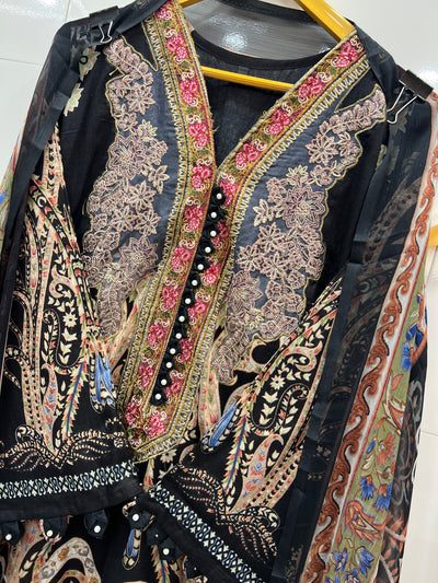 Pakistani pearl embellished suits 2745