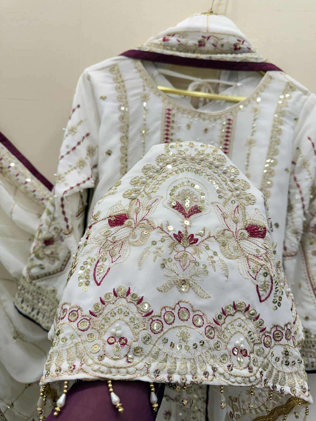 Pakistani pearl work suits