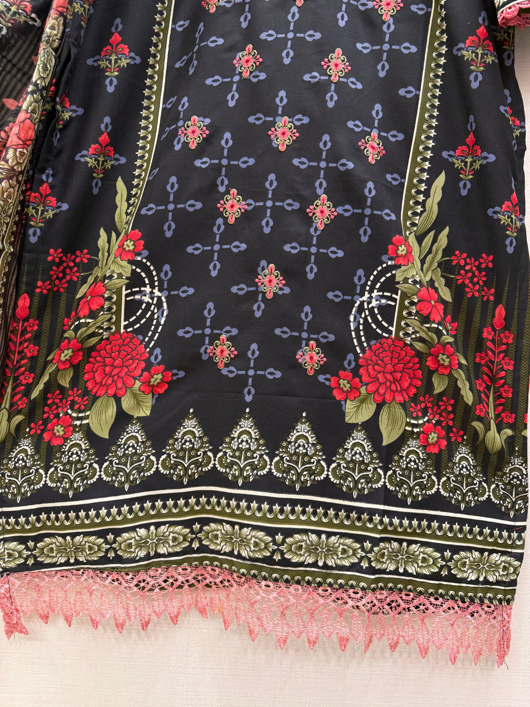 Cotton embroidered suits