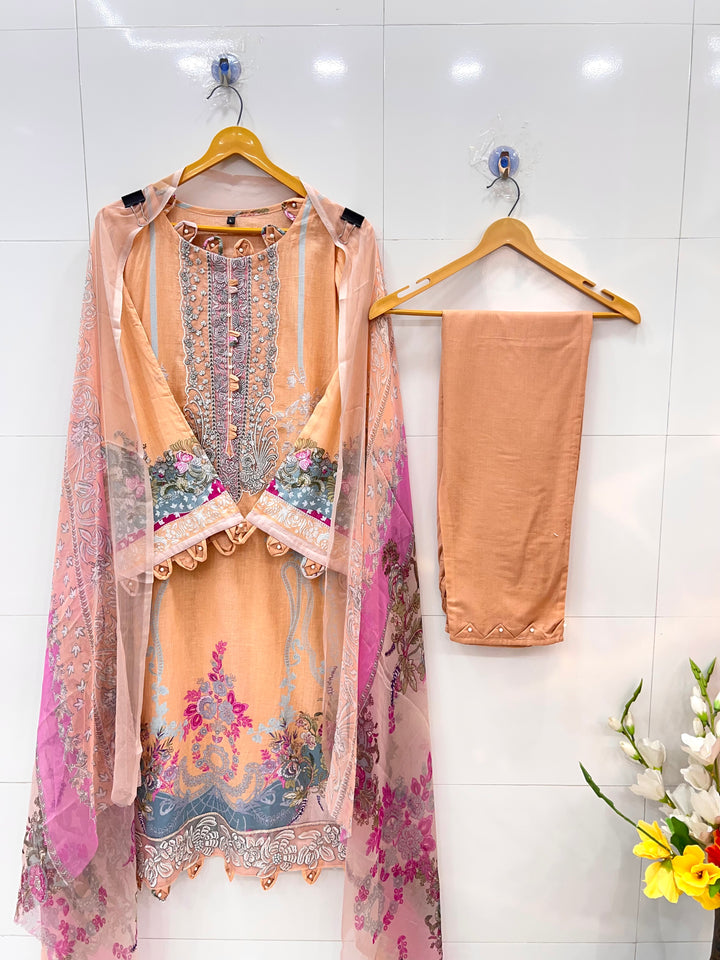 Pakistani pearl embellished suits 2745