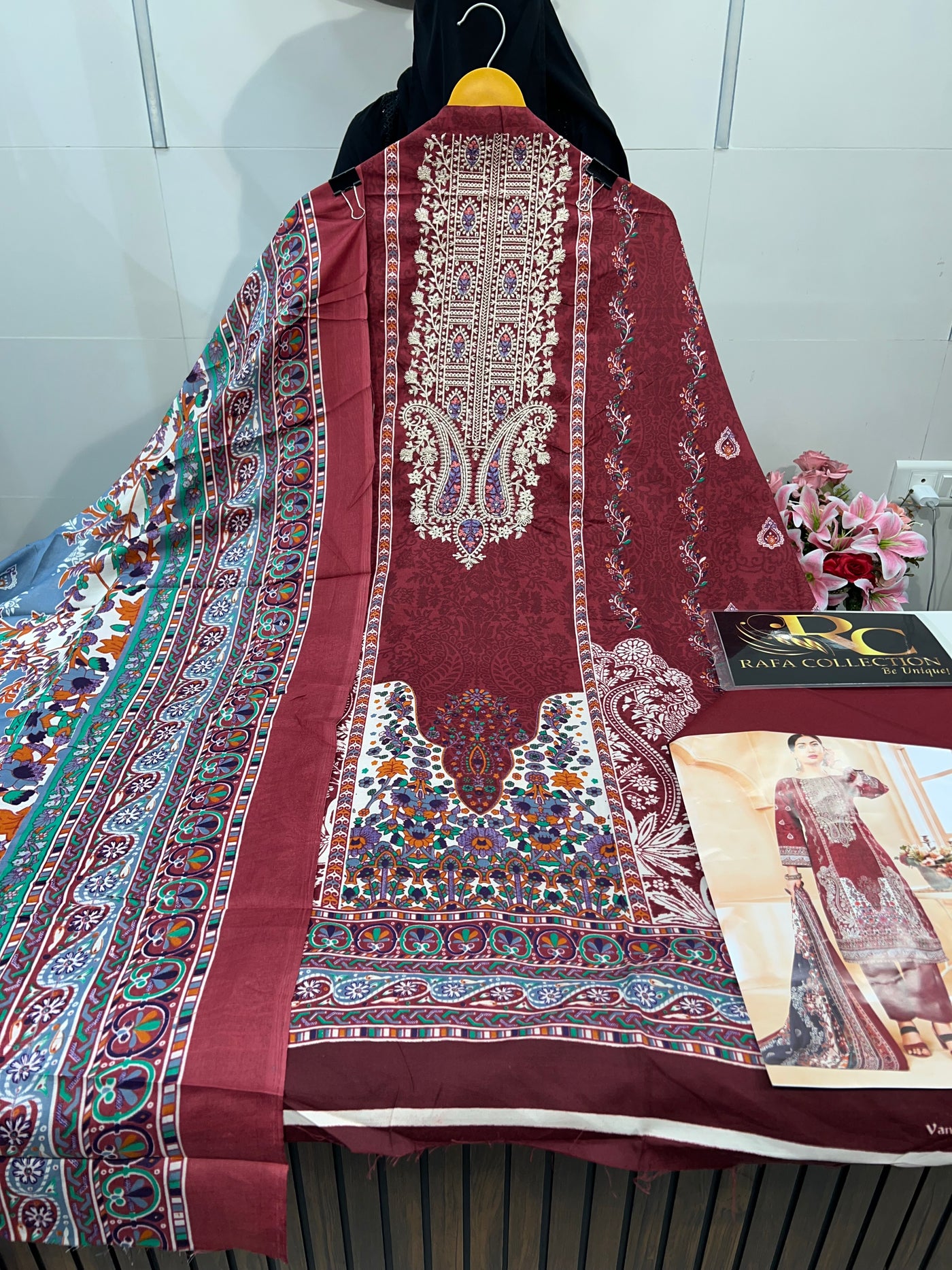 Semi Cotton embroided suit 1898