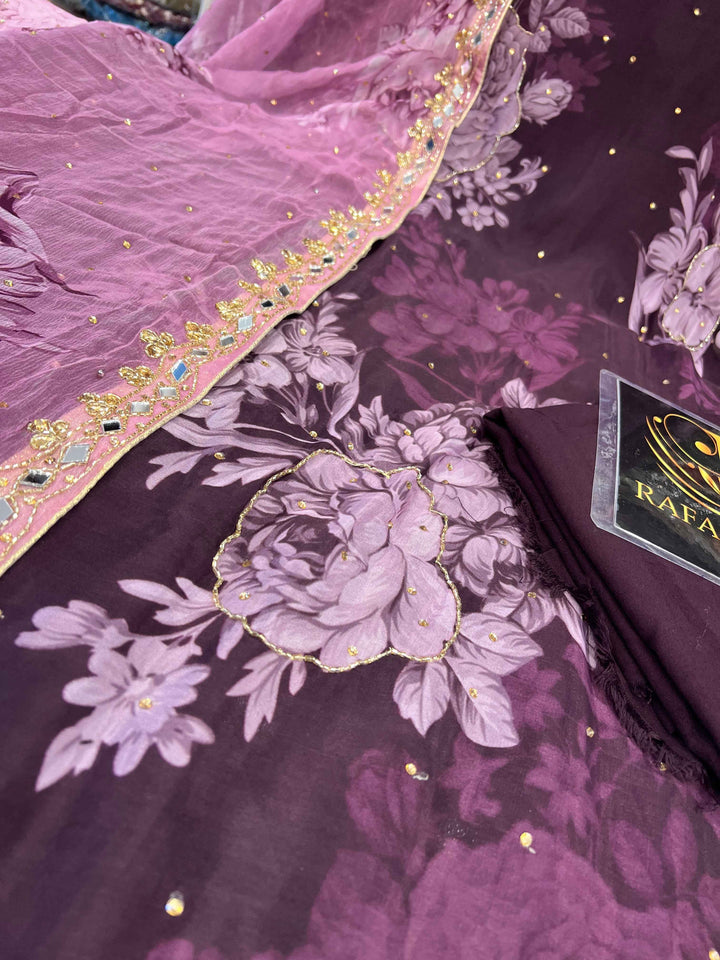 Organza Handwork Suit 2247