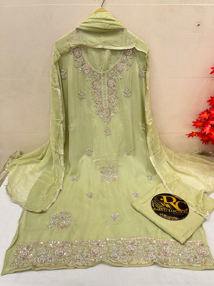 Organza unstitched suits