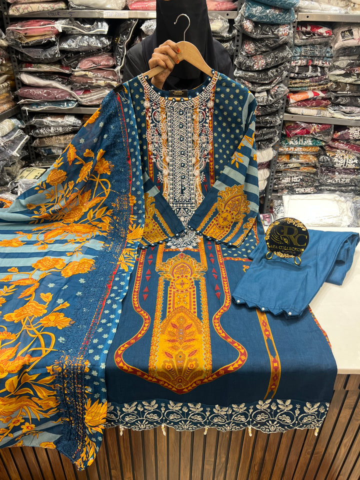 Pakistani pearl embellished suits 2661