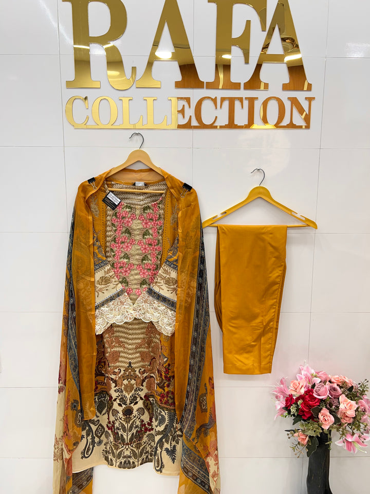 Pakistani patch work suit 2719