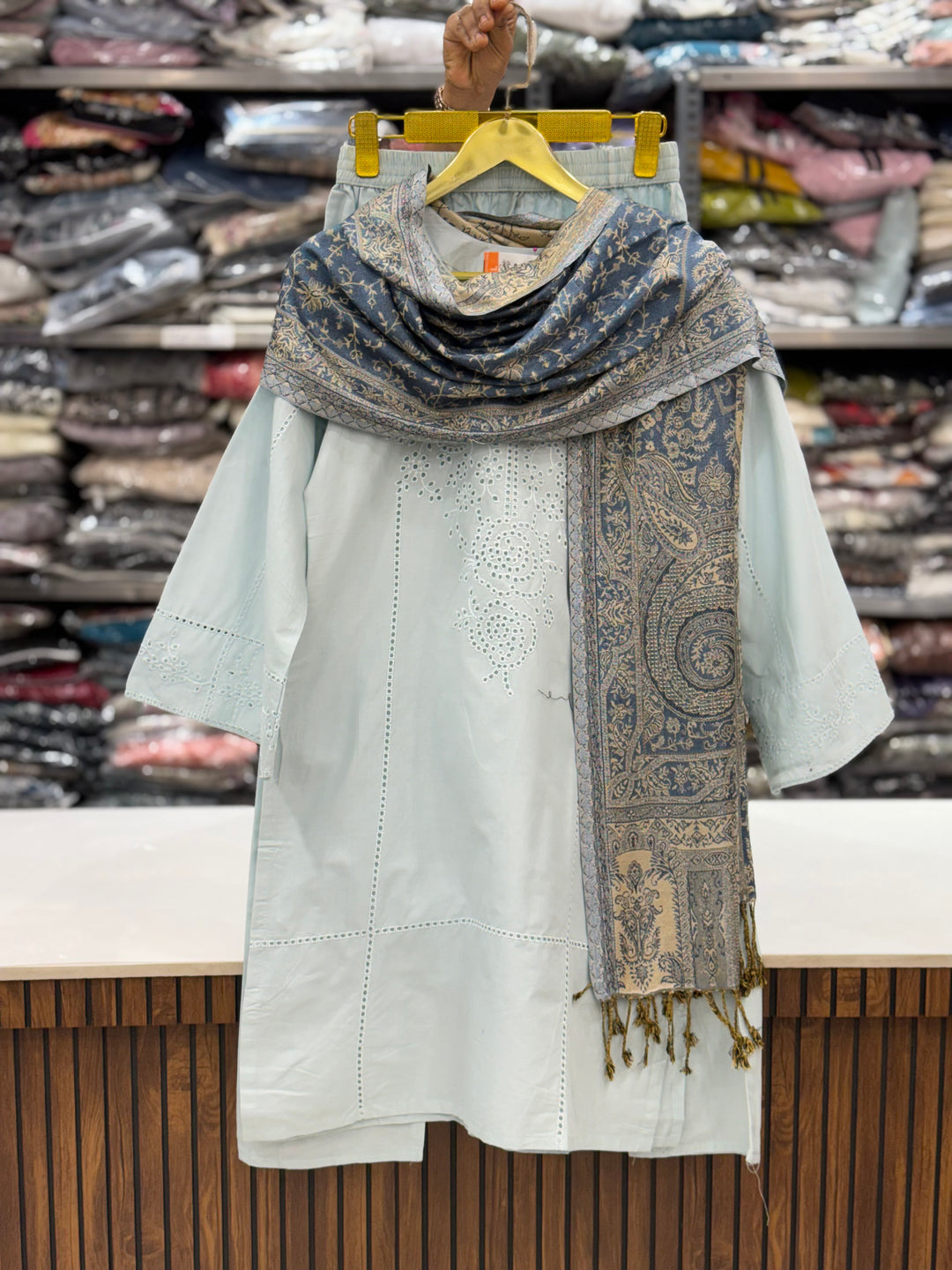Chikankari pashmina sets