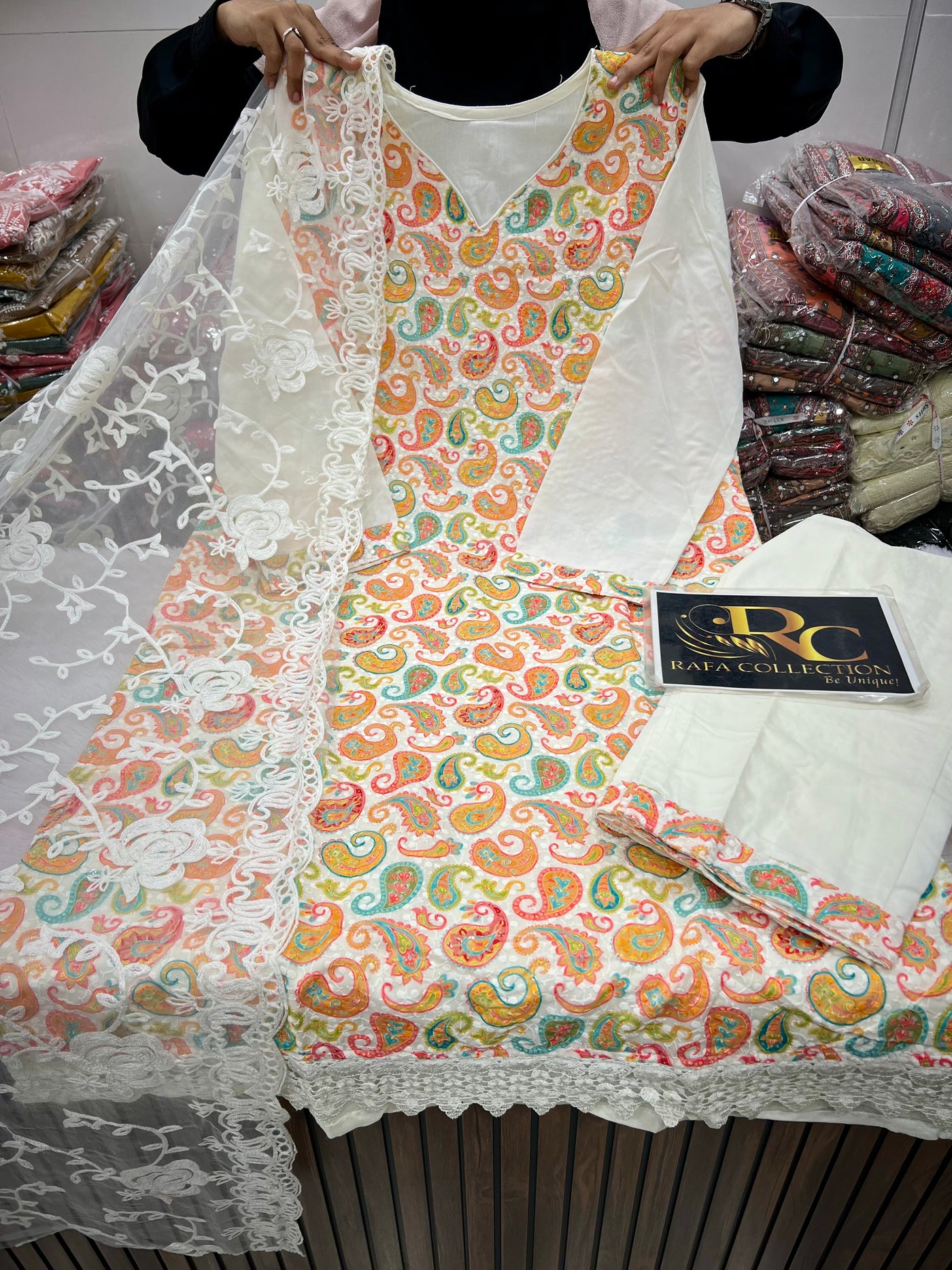 Chikankari cotton suit 1304