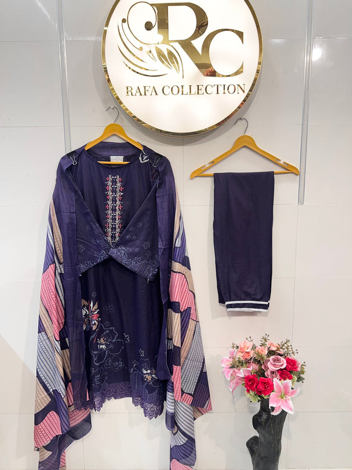 Cotton embroided suits 2612