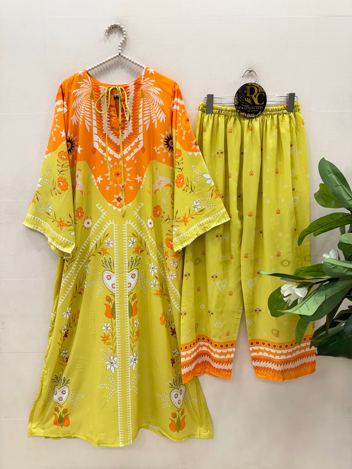 Pakistani kaftan Co-ord Sets