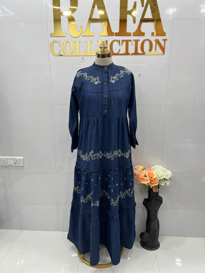 Denim Long Gown