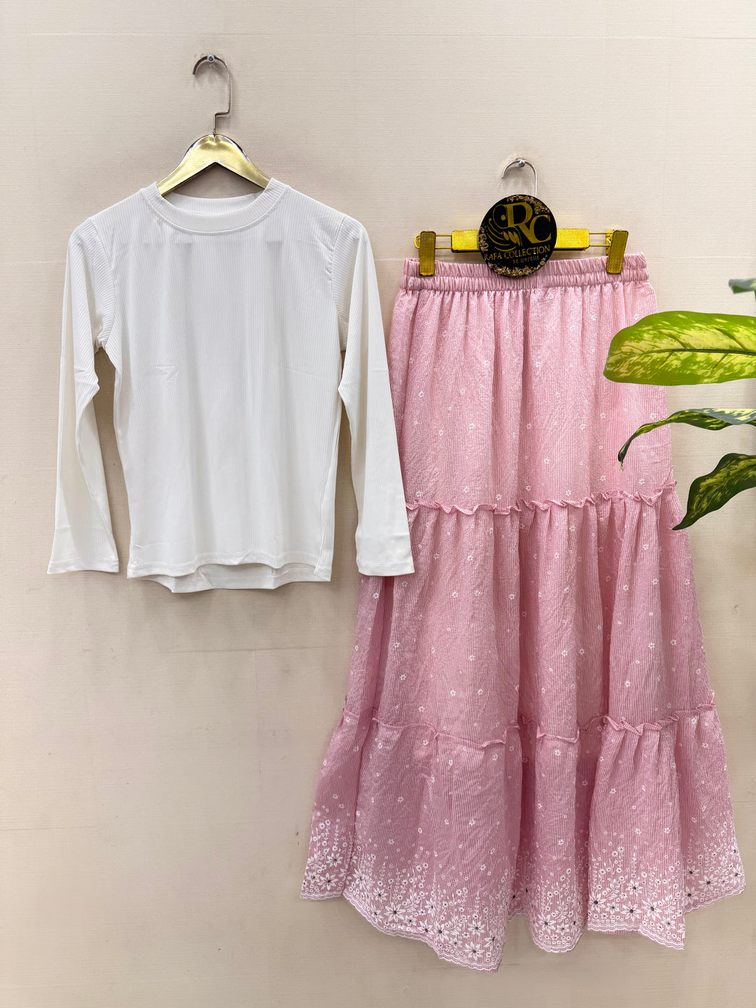 Crinkle skirt sets