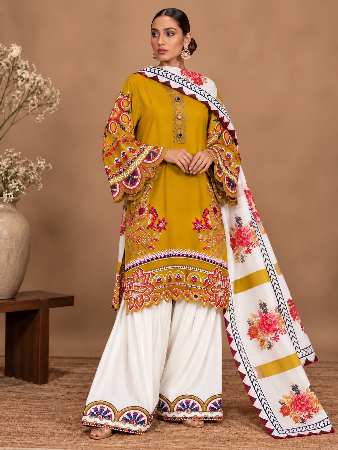 Embroidered Farshi Salwar Suits