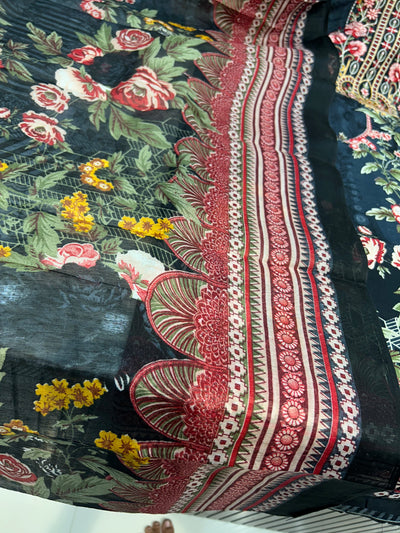 Semi Cotton embroided suit 1541