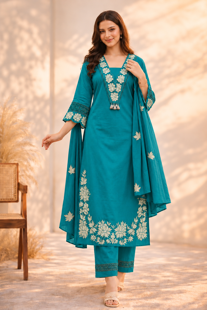 Embroidered Cotton Suits
