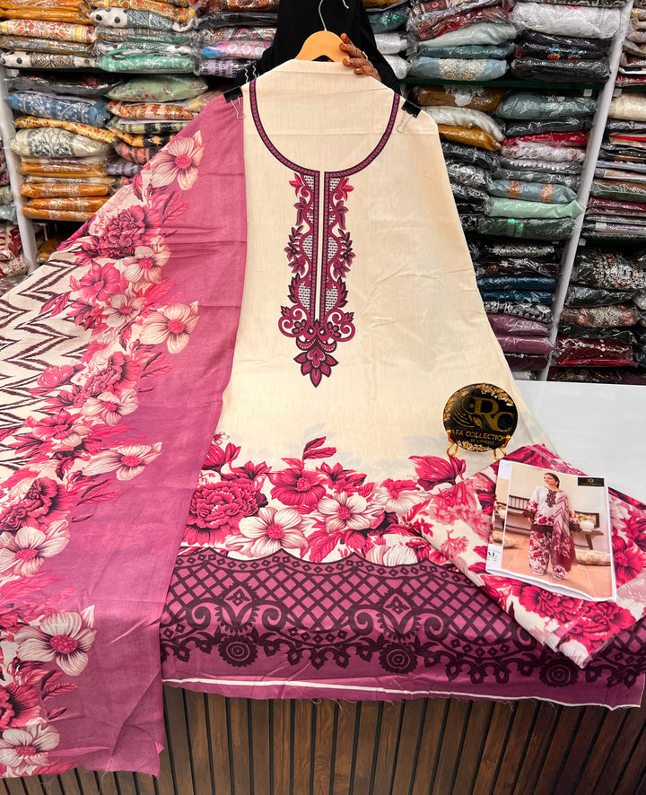 Cotton unstitched suits 2753