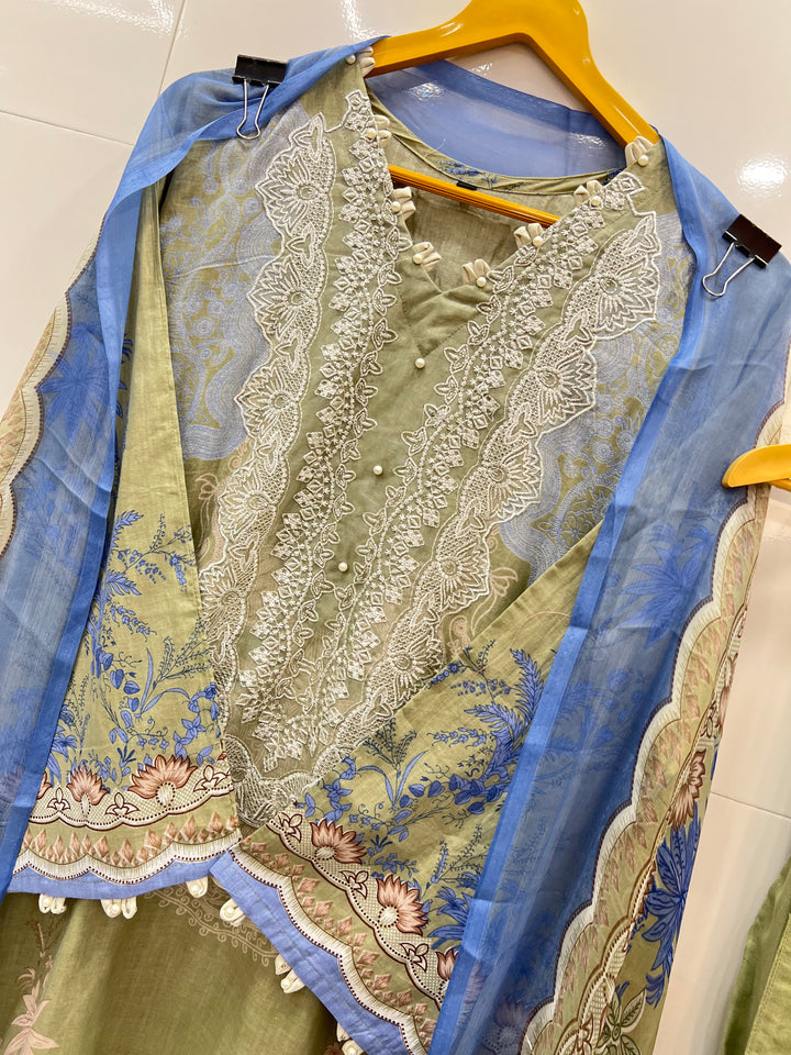 Pakistani pearl embellished suits 2745