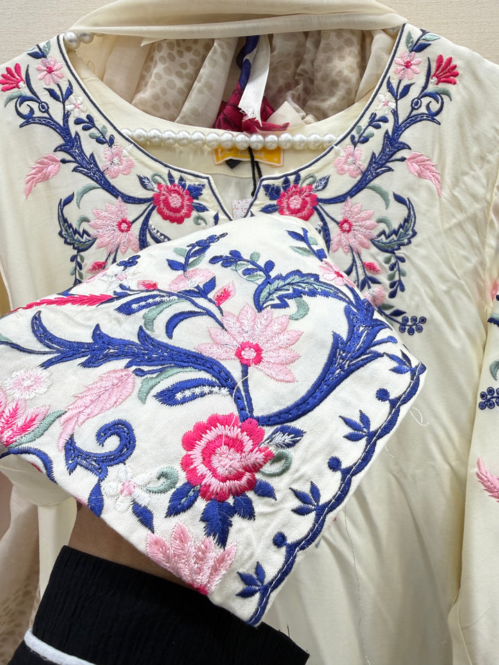 Embroidered Farshi salwar suits