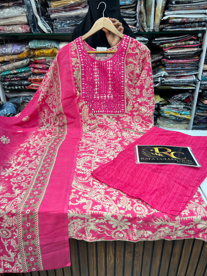 Semi cotton casual suits 2401