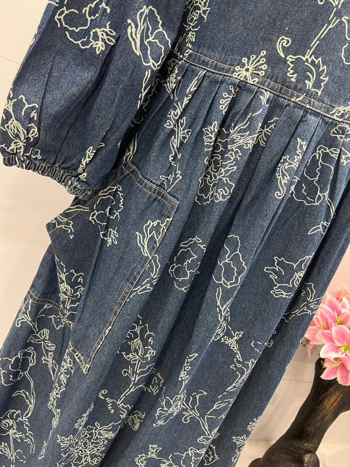 Denim long gown 2587