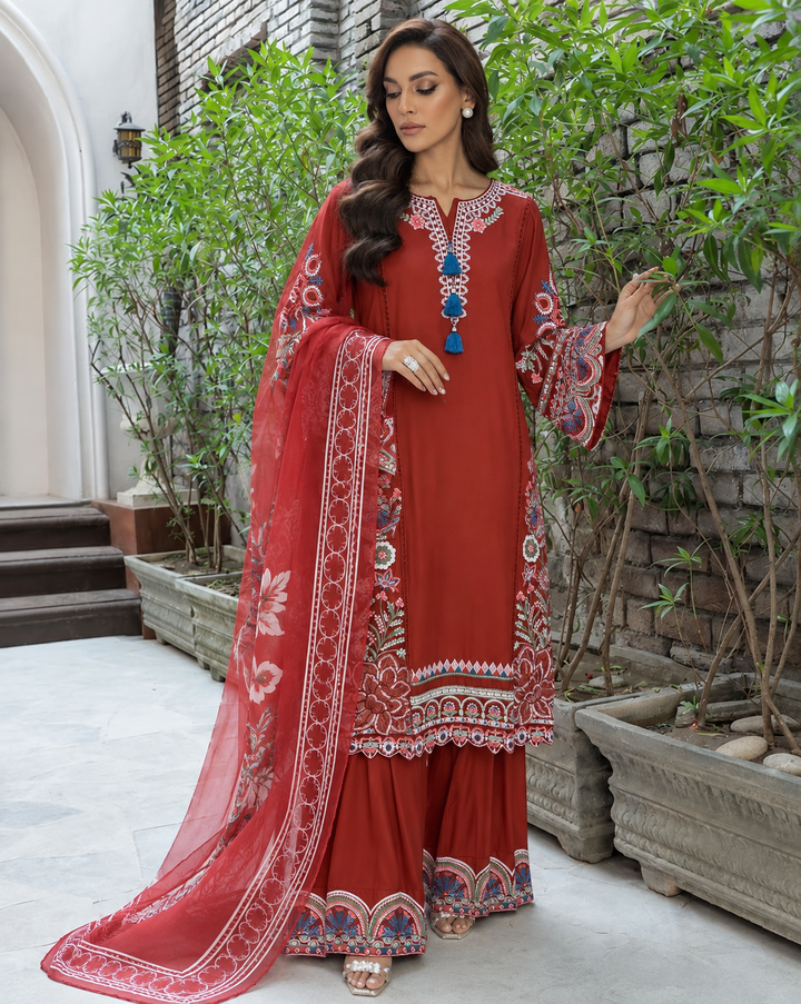 Embroidered Cutwork Suits