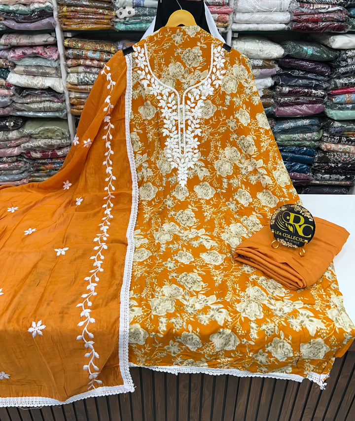 Lucknawi Unstitched suit 2762