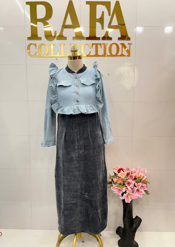 Denim long Dresses 2824