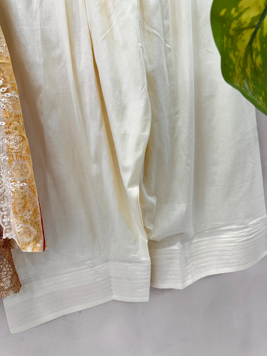 Cotton embroided farshi suits