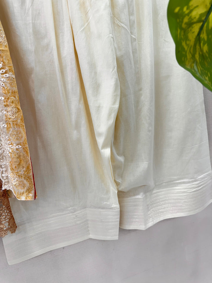 Cotton embroided farshi suits
