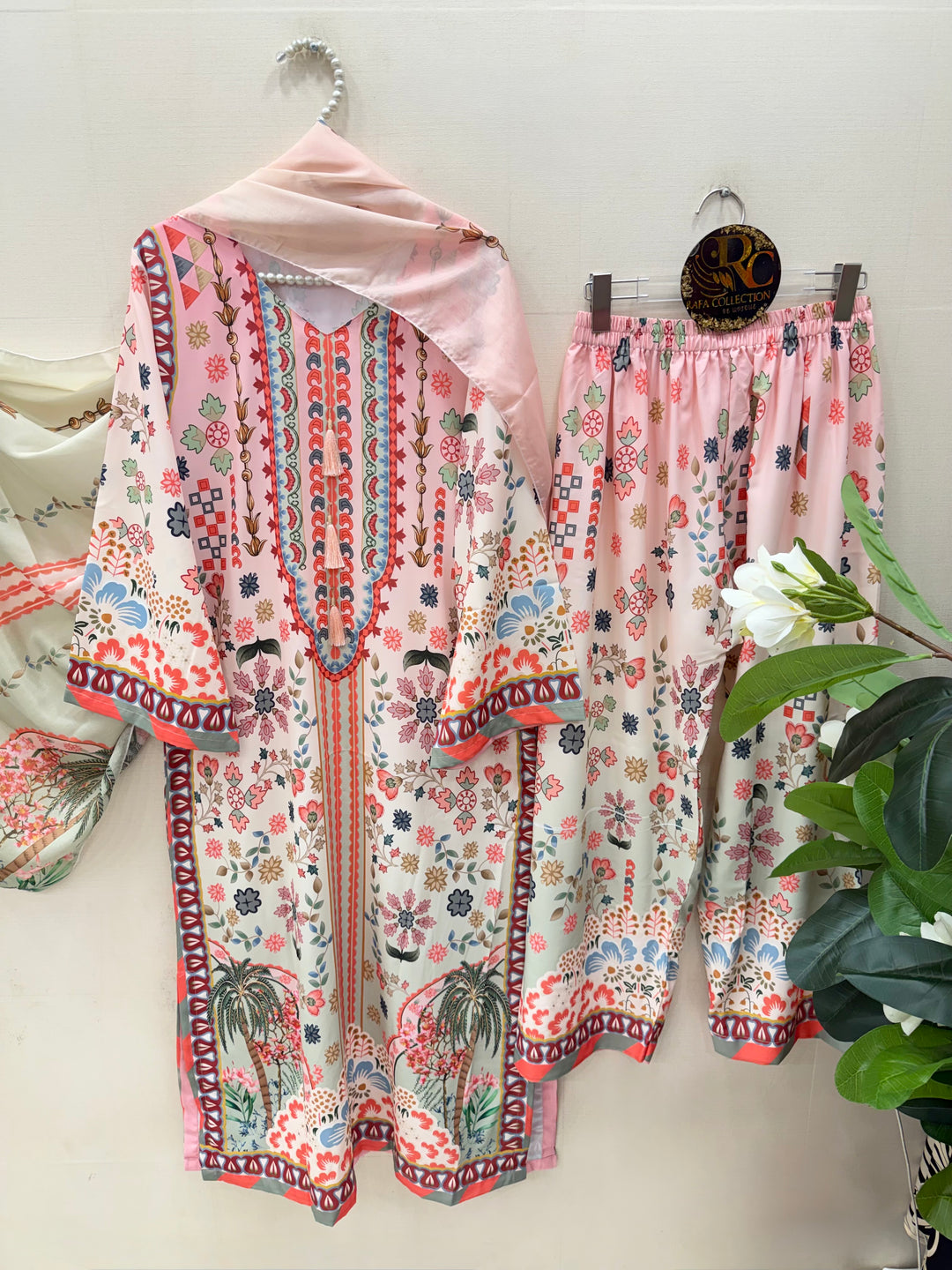 Printed long kaftan