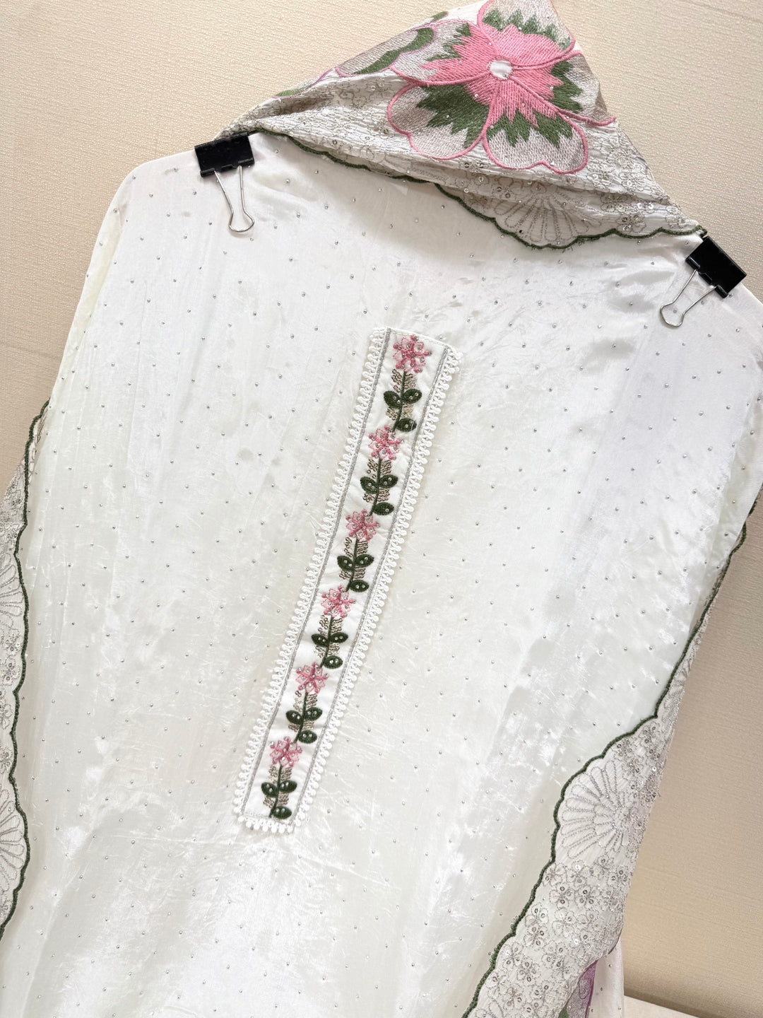 Organza unstitched Suit