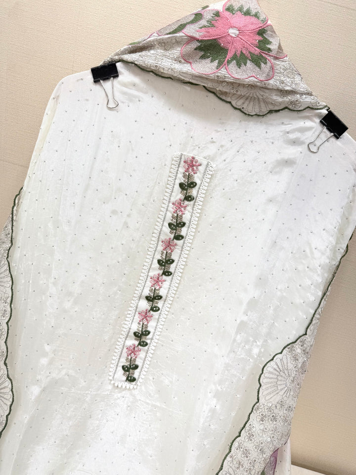 Organza unstitched Suit