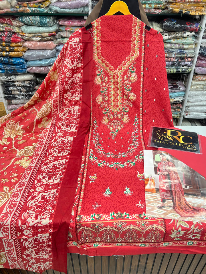 Cotton Printed suit 182852