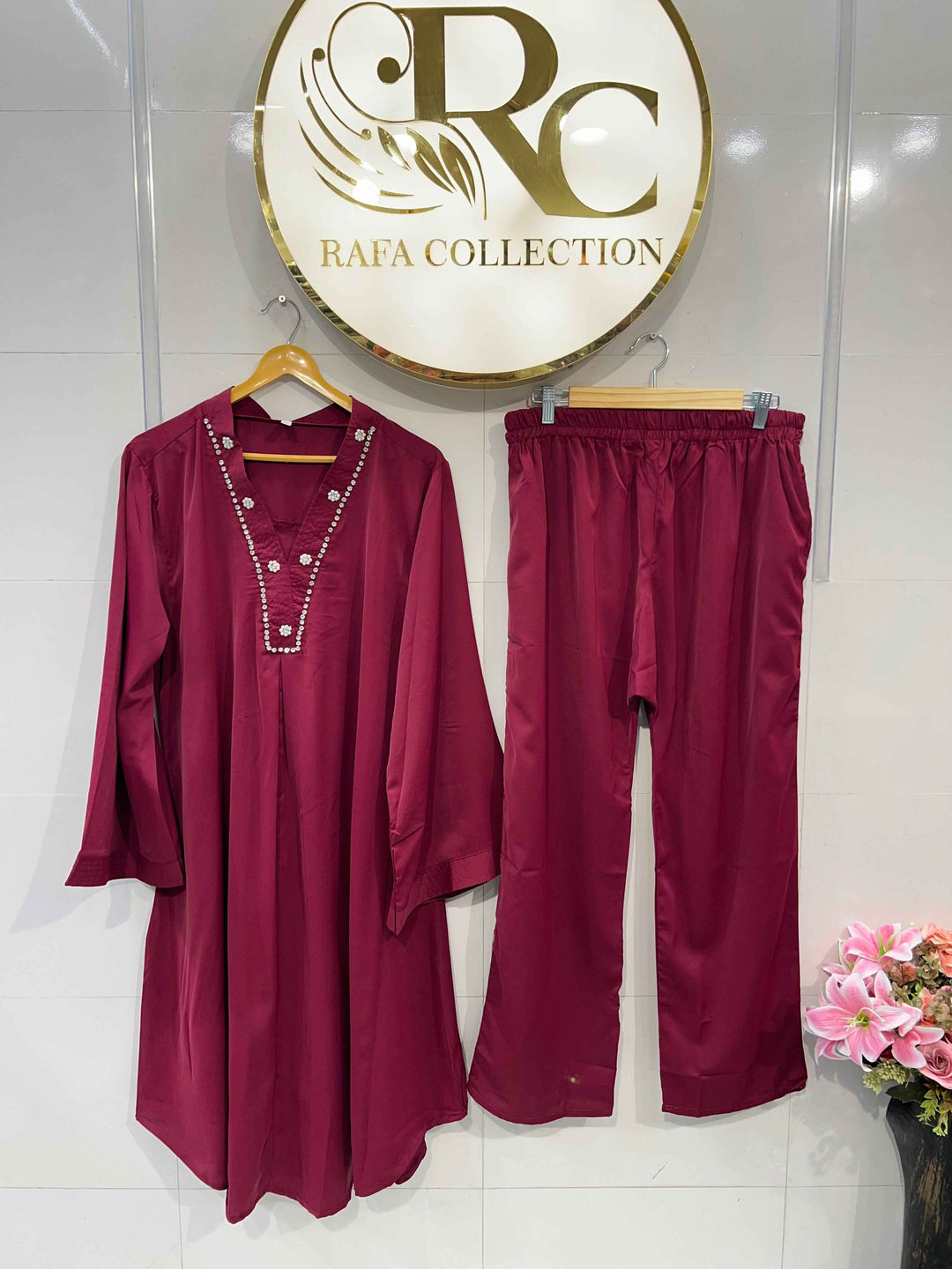 Imported satin co-ord set 2180