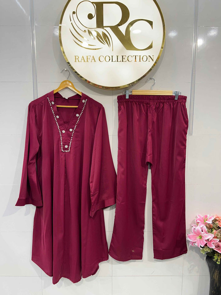 Imported satin co-ord set 2180