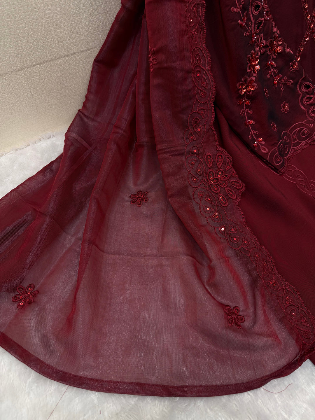 Long cutwork suits