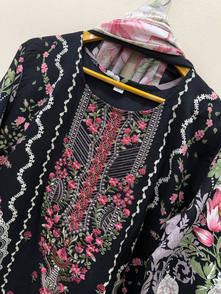 Semi cotton embroidered suits