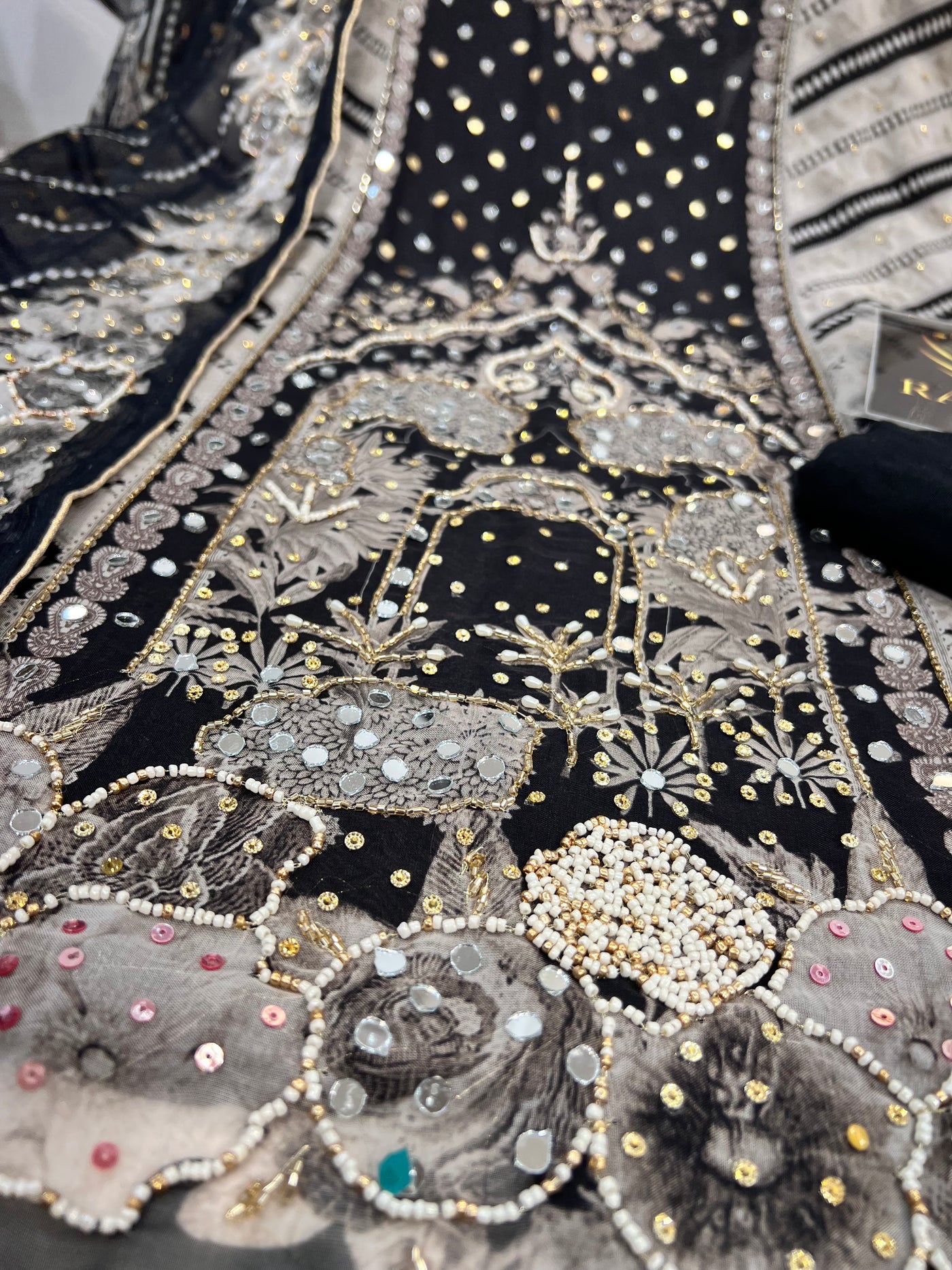 Organza handwork suits 2258