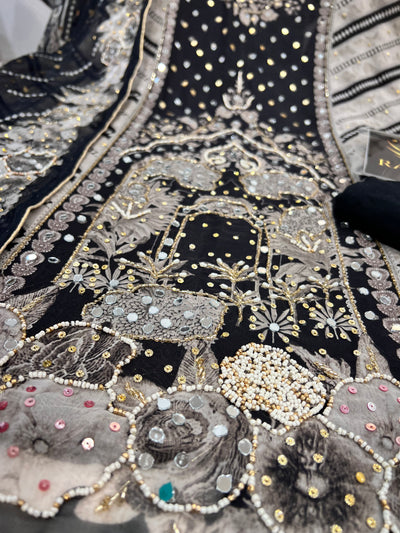 Organza handwork suits 2258