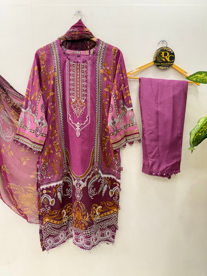 Pakistani patch work suit 0219