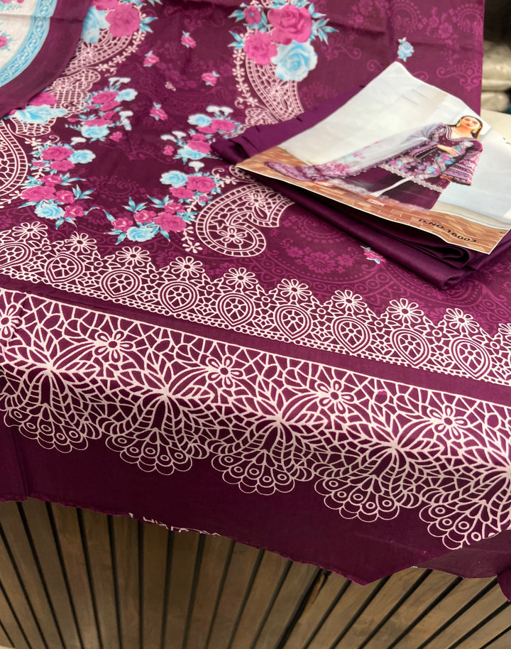 Cotton printed unstitch suits 2588