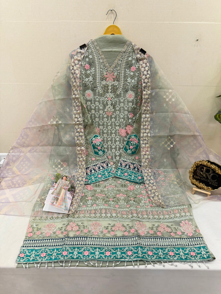 Organza Pakistani unstitch suits