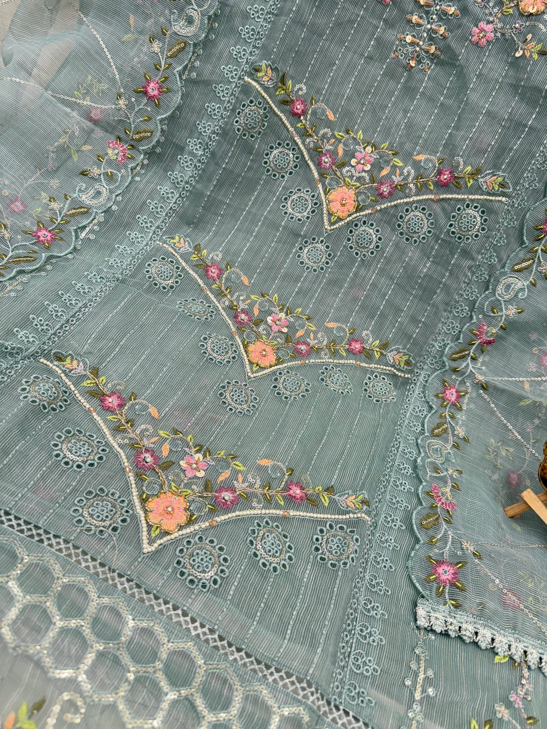 Organza Pakistani unstitch suits