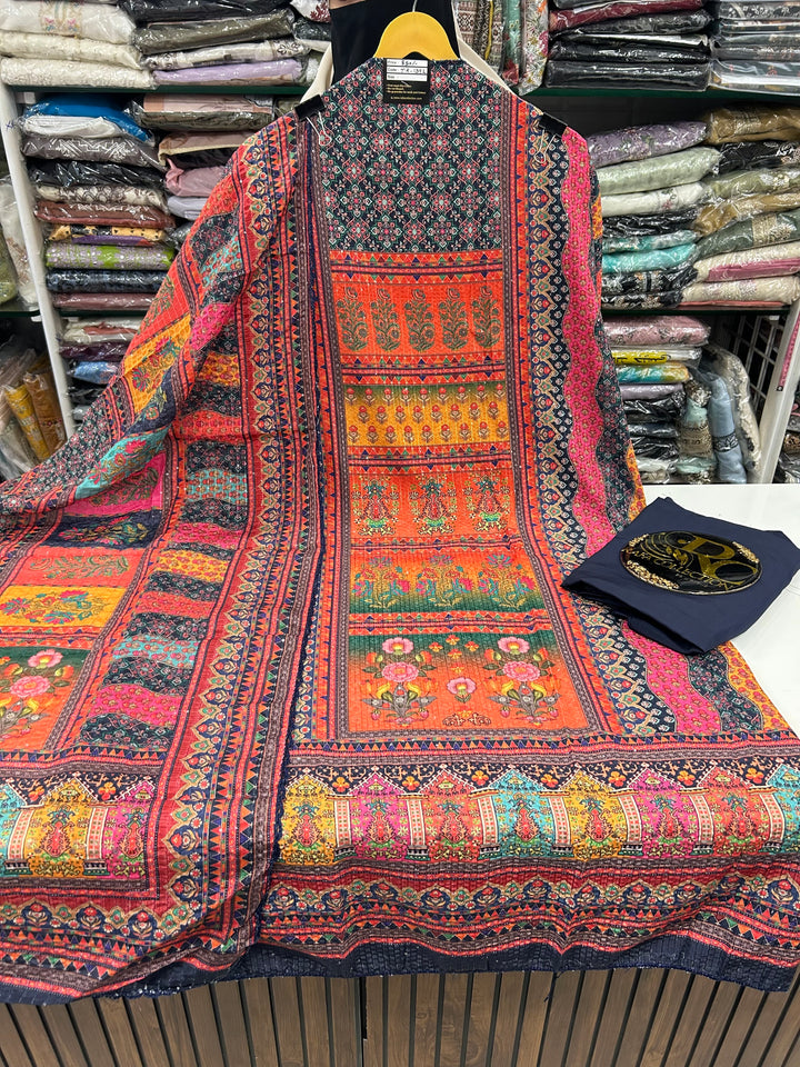 MULTI COLOUR UNSTICH SUIT