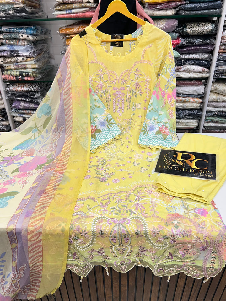 Embroided cotton Suits 2575
