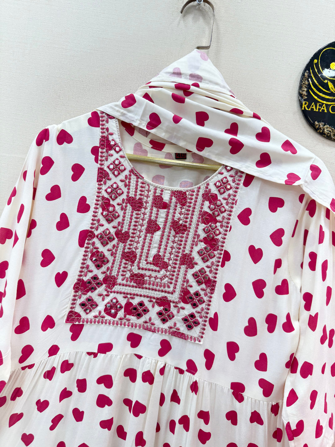 Rayon Heart printed Gowns