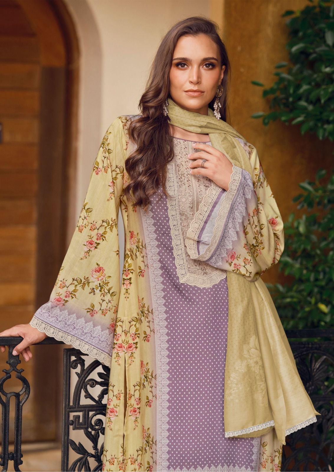 Cross stitch unstitched suit 2225